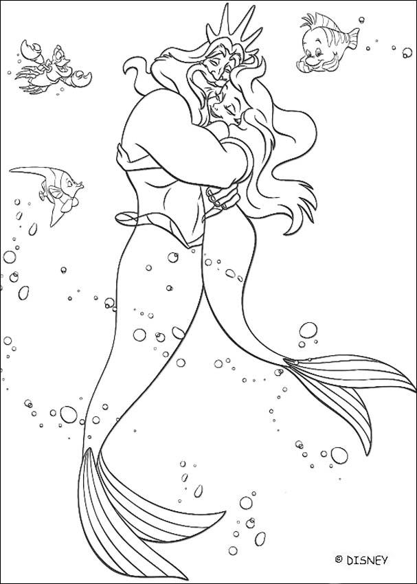 Plansa de colorat cu Mica Sirena 40 35